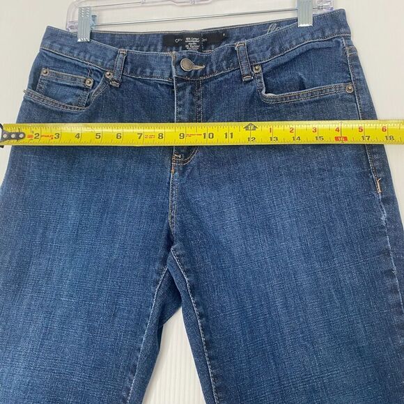 Calvin Klein Flare Bootcut Blue Jeans Women's Size 10 Stretch‎ embroidery - Picture 11 of 16